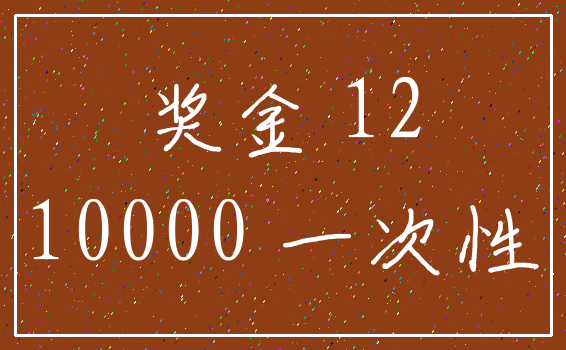 奖金 12_10000 一次性