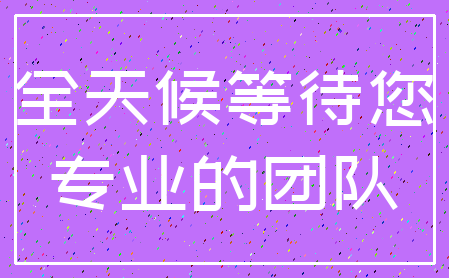 全天候等待您_专业的团队