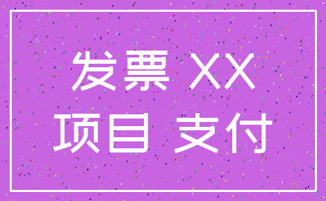 发票 XX_项目 支付