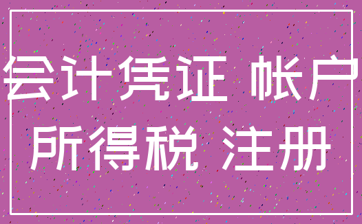 会计凭证 帐户_所得税 注册