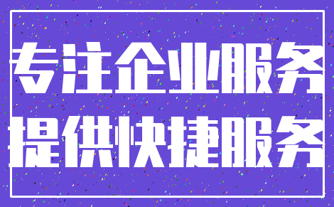 专注企业服务_提供快捷服务