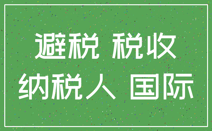 避税 税收_纳税人 国际