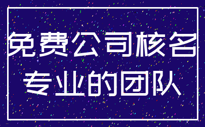 免费公司核名_专业的团队