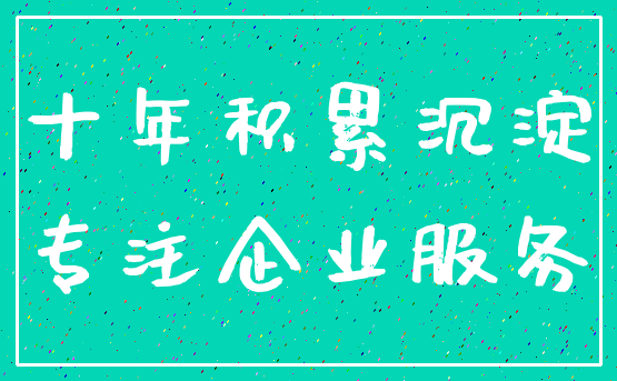 十年积累沉淀_专注企业服务