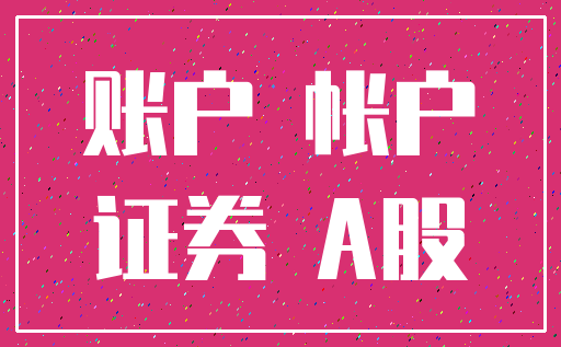 账户 帐户_证券 A股