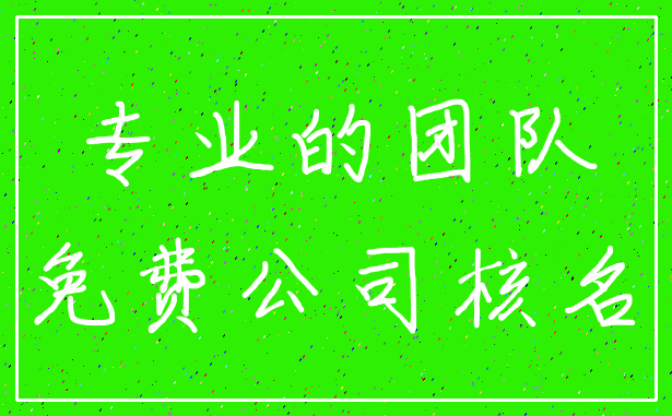 专业的团队_免费公司核名