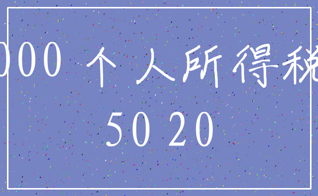 000 个人所得税_50 20