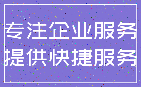 专注企业服务_提供快捷服务