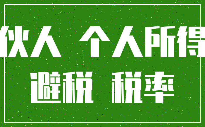 合伙人 个人所得税_避税 税率