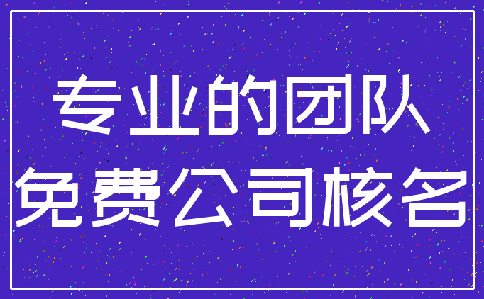 专业的团队_免费公司核名