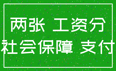 两张 工资分_社会保障 支付