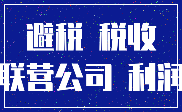 避税 税收_联营公司 利润