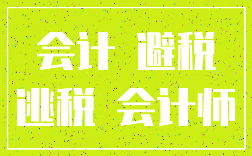 会计 避税_逃税 会计师