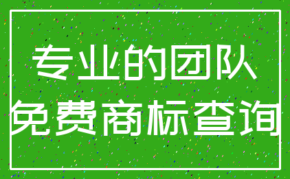 专业的团队_免费商标查询