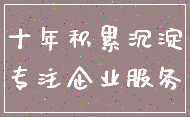 十年积累沉淀_专注企业服务