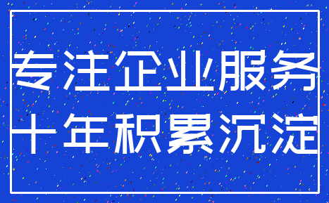 专注企业服务_十年积累沉淀