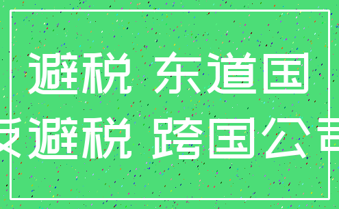 避税 东道国_反避税 跨国公司