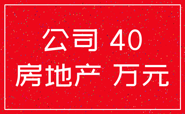 公司 40_房地产 万元