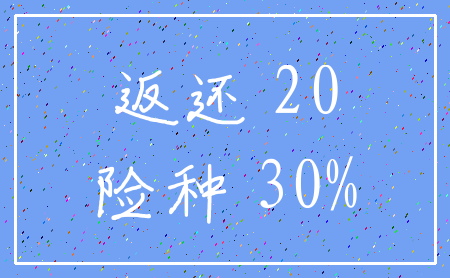 返还 20_险种 30%