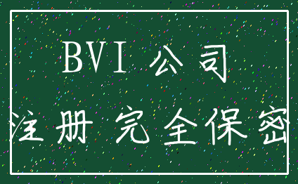BVI 公司_注册 完全保密