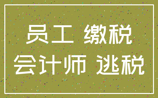 员工 缴税_会计师 逃税