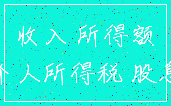 收入 所得额_个人所得税 股息