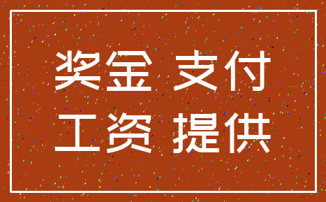 奖金 支付_工资 提供