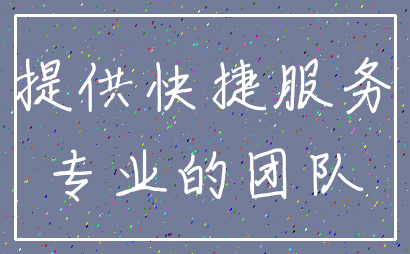 提供快捷服务_专业的团队