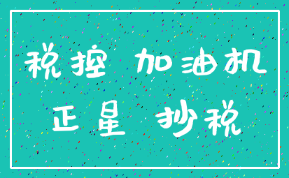 税控 加油机_正星 抄税