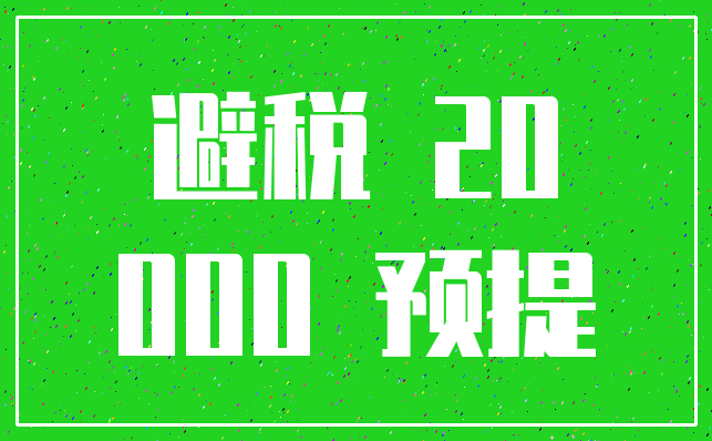 避税 20_000 预提