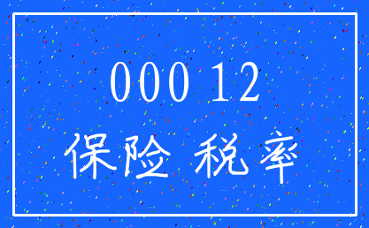 000 12_保险 税率