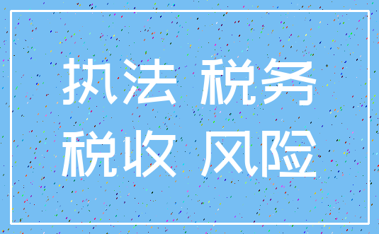 执法 税务_税收 风险