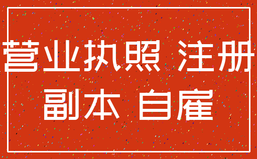 营业执照 注册_副本 自雇