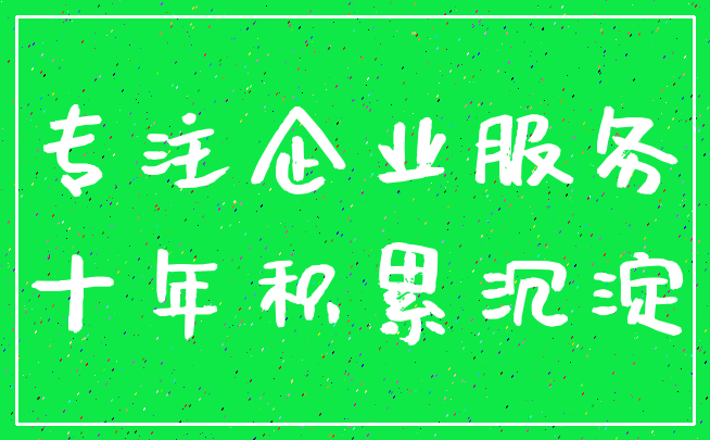 专注企业服务_十年积累沉淀