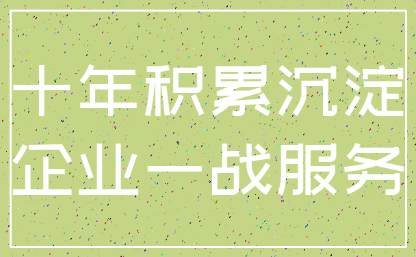 十年积累沉淀_企业一战服务