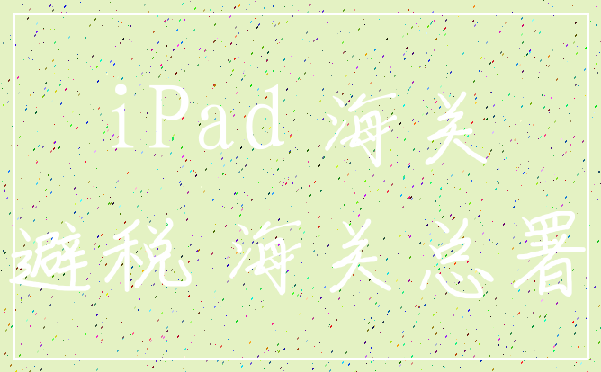 iPad 海关_避税 海关总署