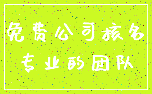免费公司核名_专业的团队
