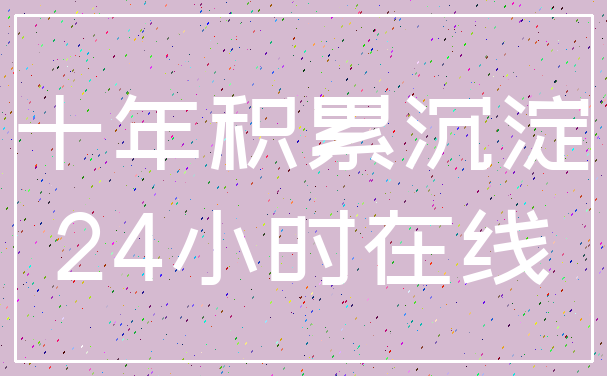十年积累沉淀_24小时在线