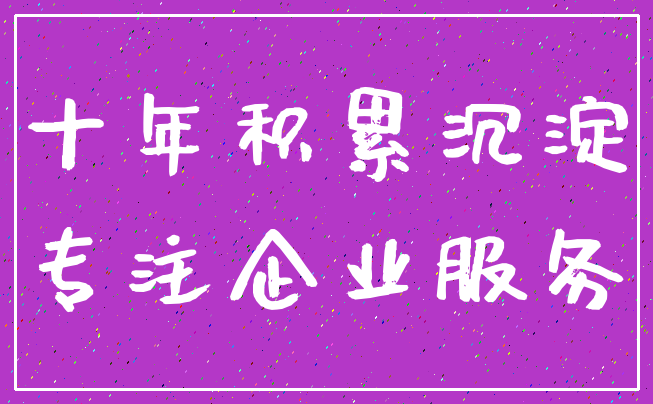 十年积累沉淀_专注企业服务