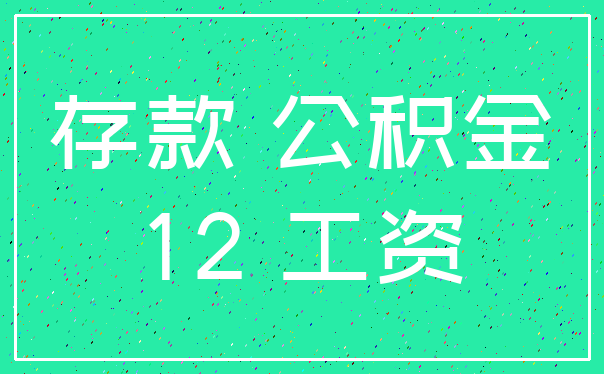 存款 公积金_12 工资