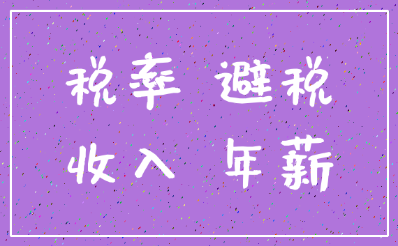 税率 避税_收入 年薪