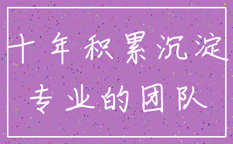 十年积累沉淀_专业的团队