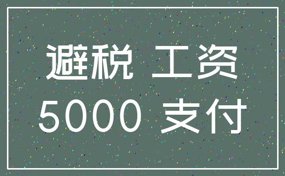 避税 工资_5000 支付