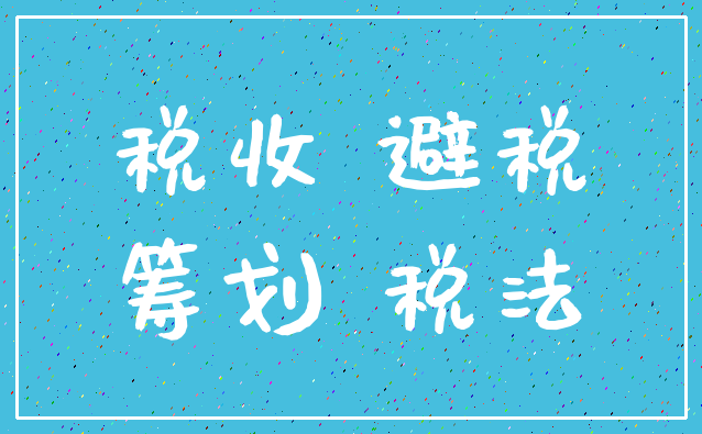 税收 避税_筹划 税法
