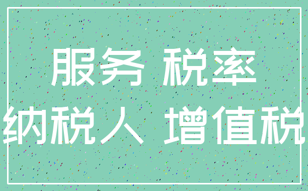 服务 税率_纳税人 增值税