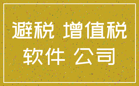 避税 增值税_软件 公司