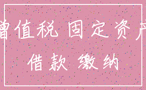 增值税 固定资产_借款 缴纳