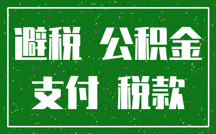 避税 公积金_支付 税款