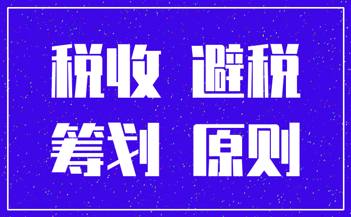 税收 避税_筹划 原则