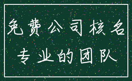 免费公司核名_专业的团队